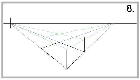How to draw in two-point perspective